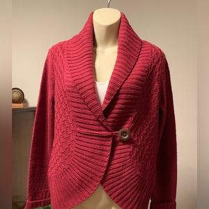 Like New, Faded Glory, Wrap, Rust color, Sweater with fold down collar.